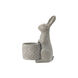 Attentive Standing Rabbit Gray Outdoor Planter