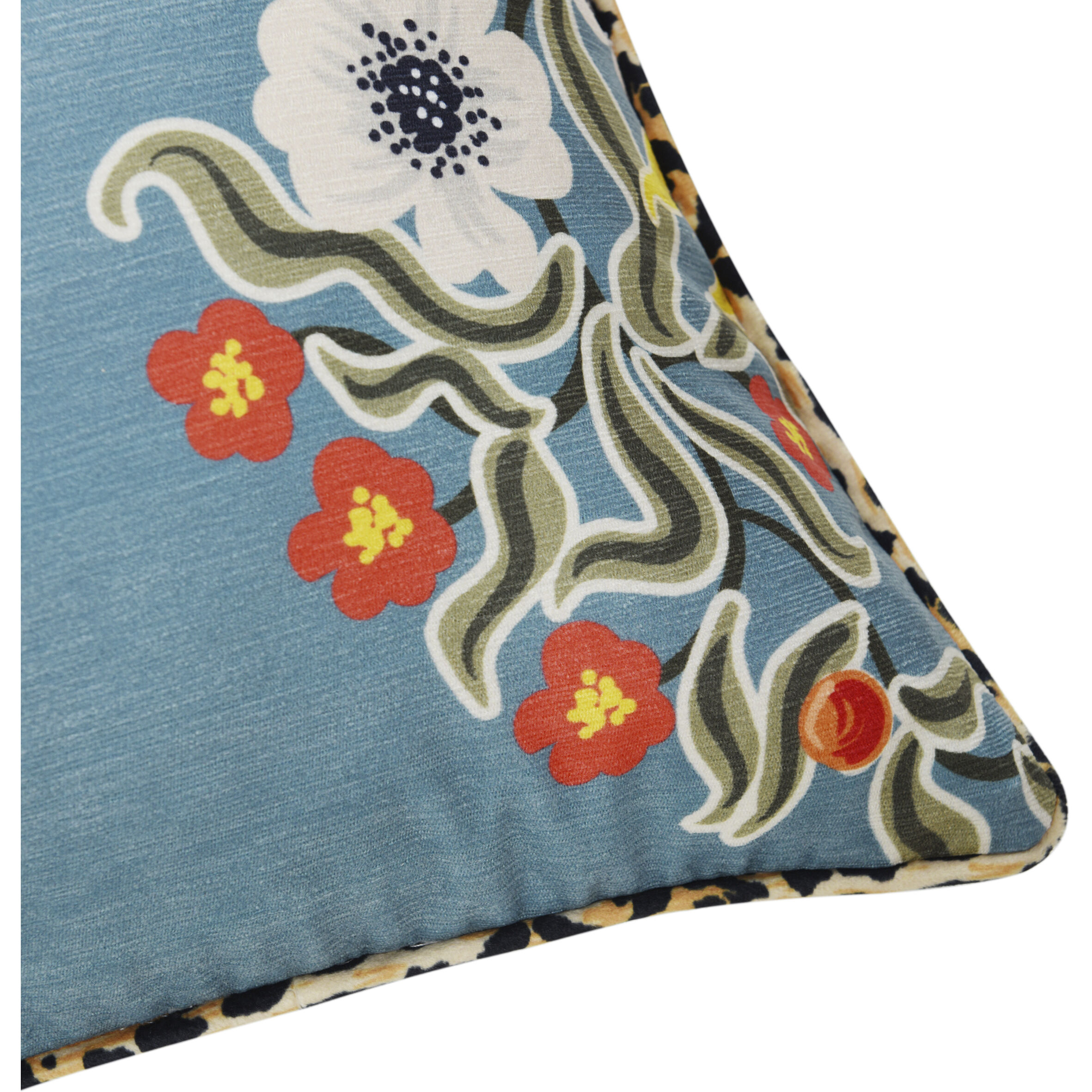 Maharaja Monkey 24 X 6 inch Blue Gray Pillow