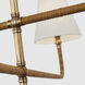 Chapman & Myers Basden LED 60 inch Antique-Burnished Brass and Natural Rattan Three Tier Chandelier Ceiling Light, Grande