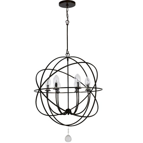 Solaris 6 Light 28.5 inch English Bronze Outdoor Chandelier