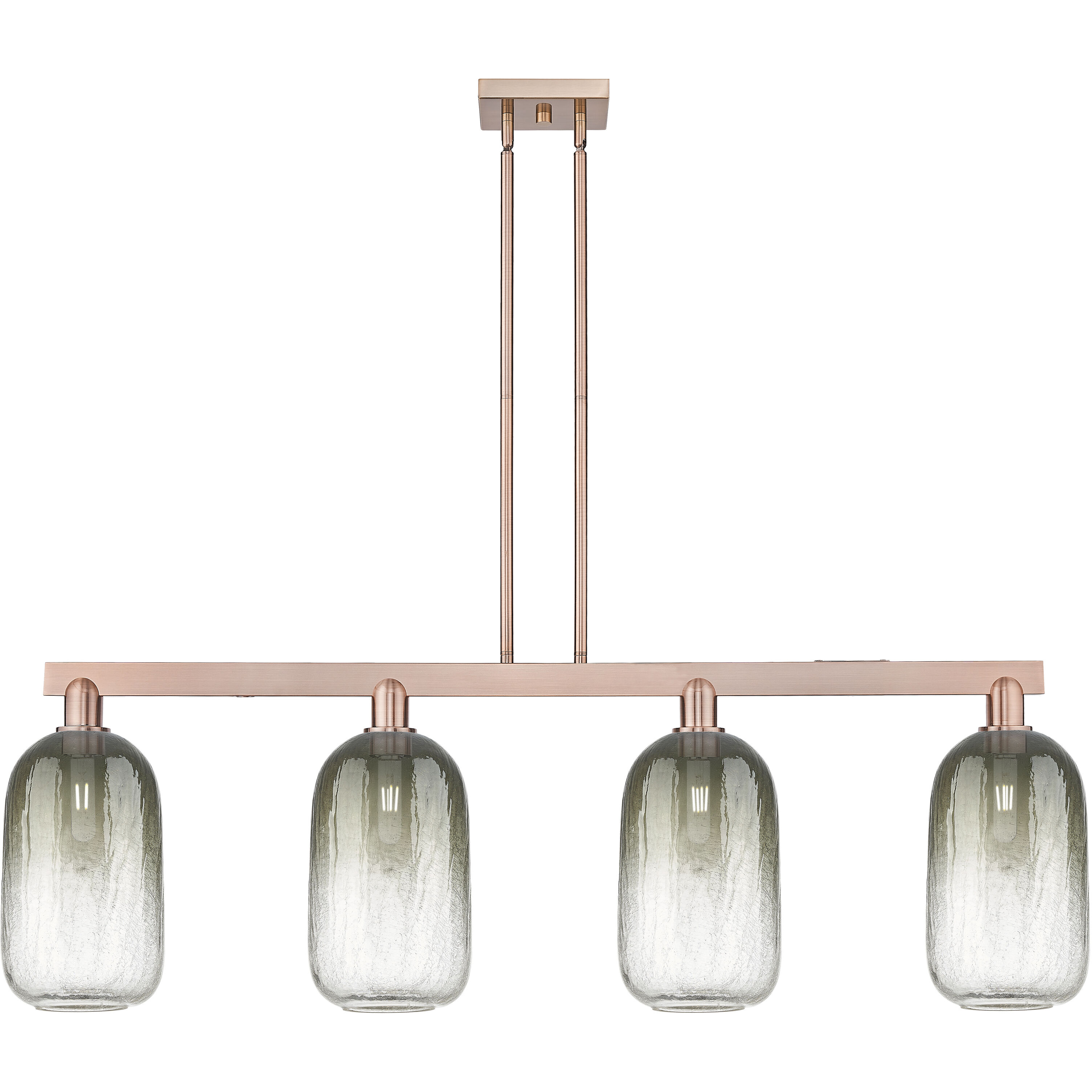 Brookhaven Cloche Island Light Ceiling Light in Antique Copper, Slate Glass