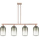 Brookhaven Cloche Island Light Ceiling Light in Antique Copper, Slate Glass