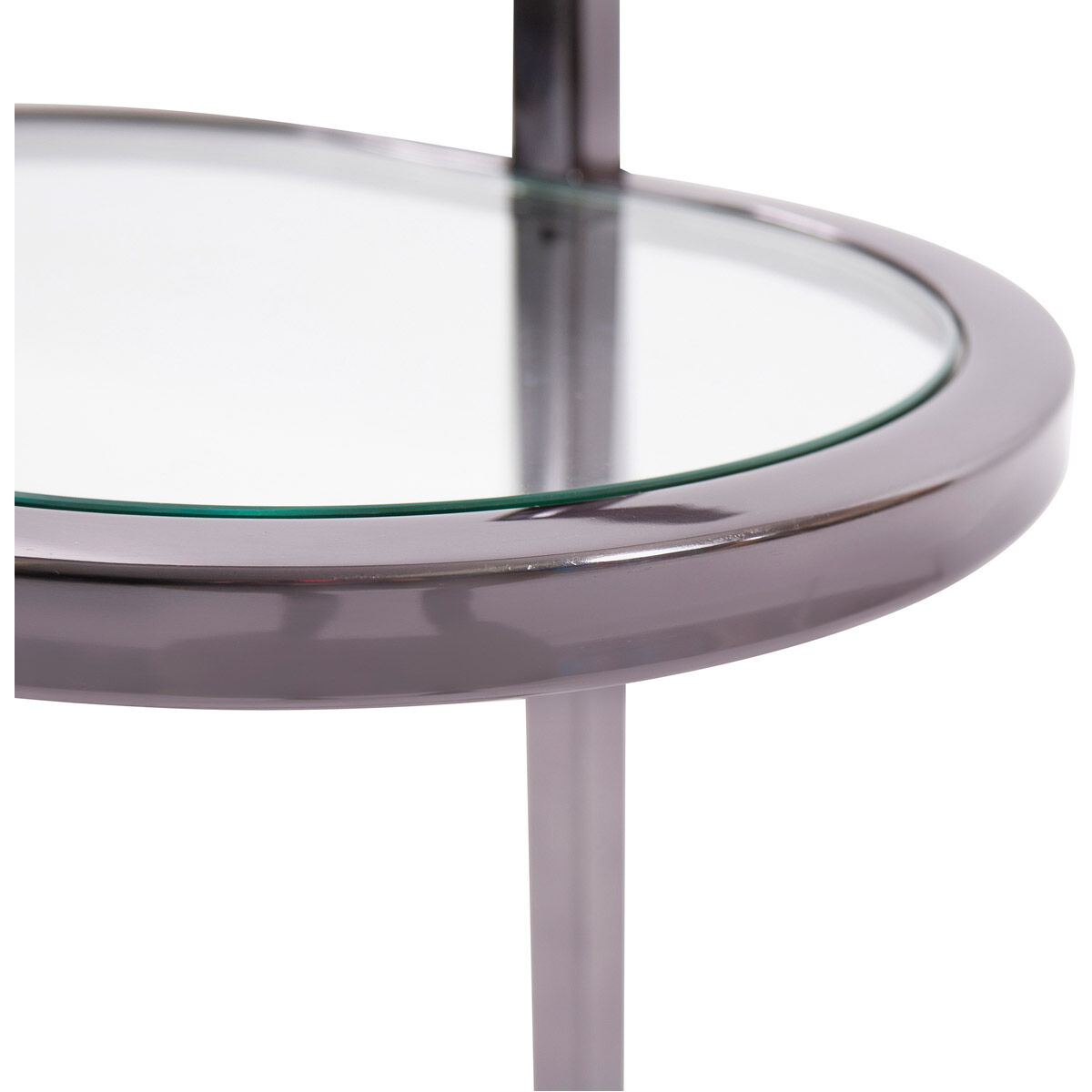 Carter 27 X 13 inch Black Nickel Drink Table