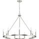 Gilliam 9 Light 35.5 inch Brushed Nickel Chandelier Ceiling Light