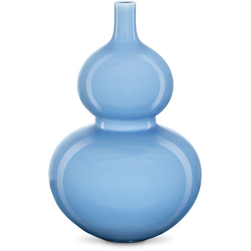 Sky Blue 12.75 X 8.5 inch Double Gourd Vase
