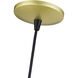 Kuppola 9.25 inch Soft Gold with Black Accents Pendant Ceiling Light, Globe
