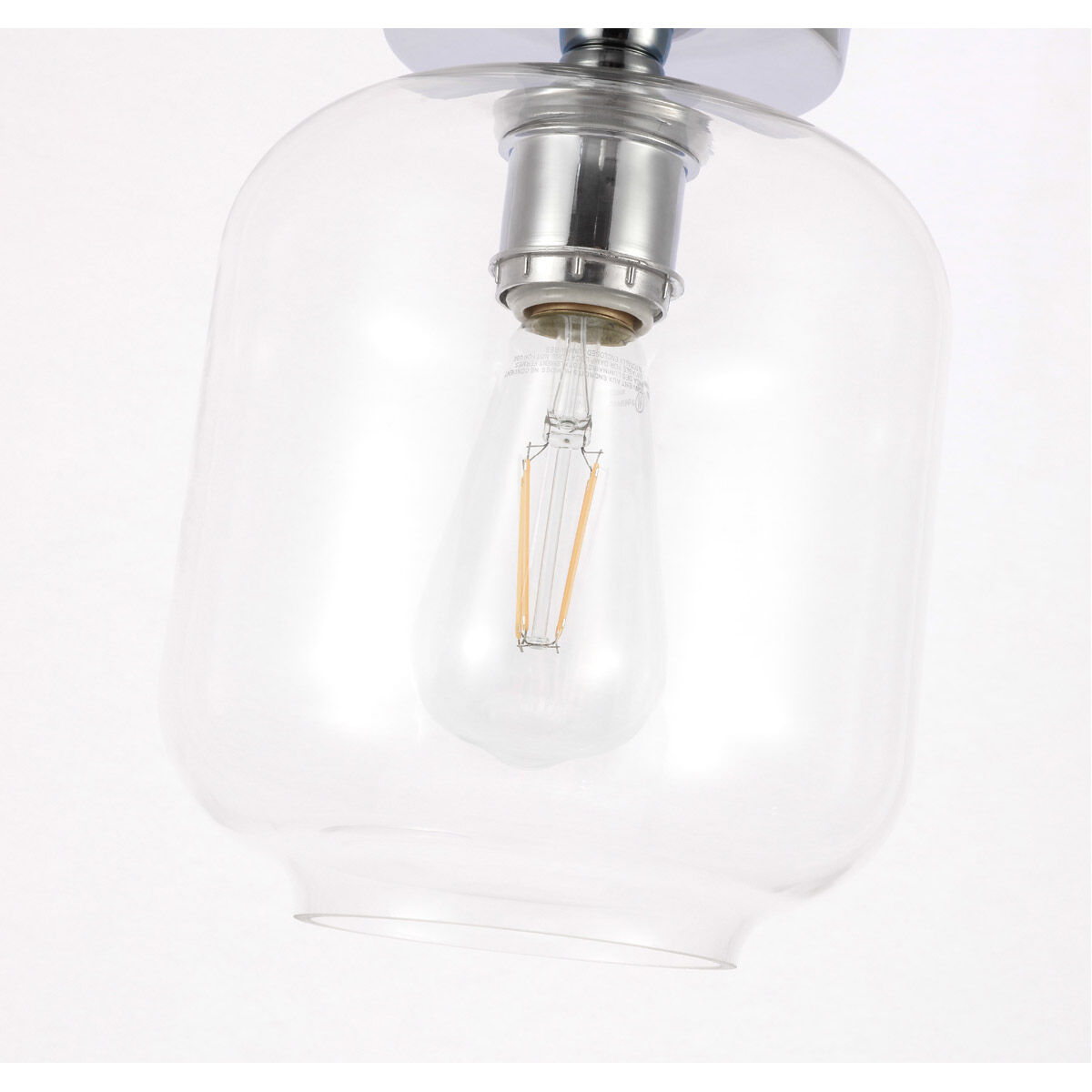 Collier 1 Light 7 inch Chrome Flush Mount Ceiling Light