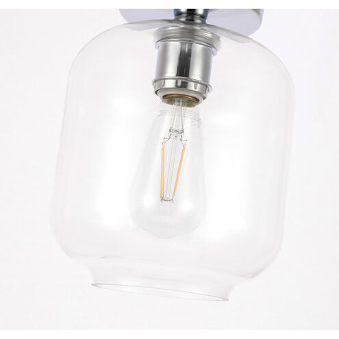 Collier 1 Light 7 inch Chrome Flush Mount Ceiling Light