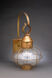 Onion 1 Light 21 inch Antique Brass Outdoor Wall Light in Clear Glass, One 75W Medium