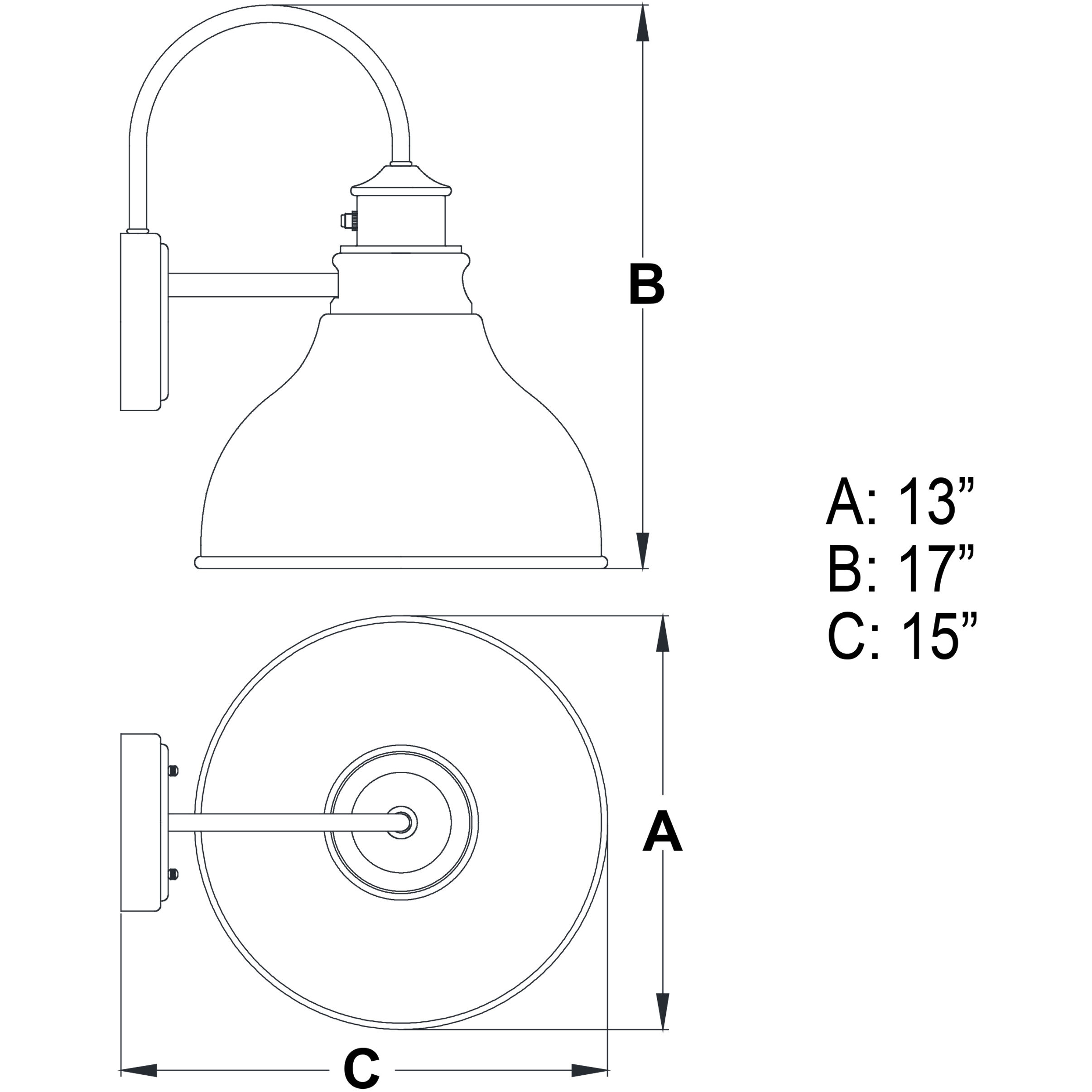 Delano LED 17 inch Oil Burnished Bronze and Light Gold Outdoor Wall