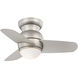 Spacesaver 26 inch Brushed Steel with Silver Blades Ceiling Fan