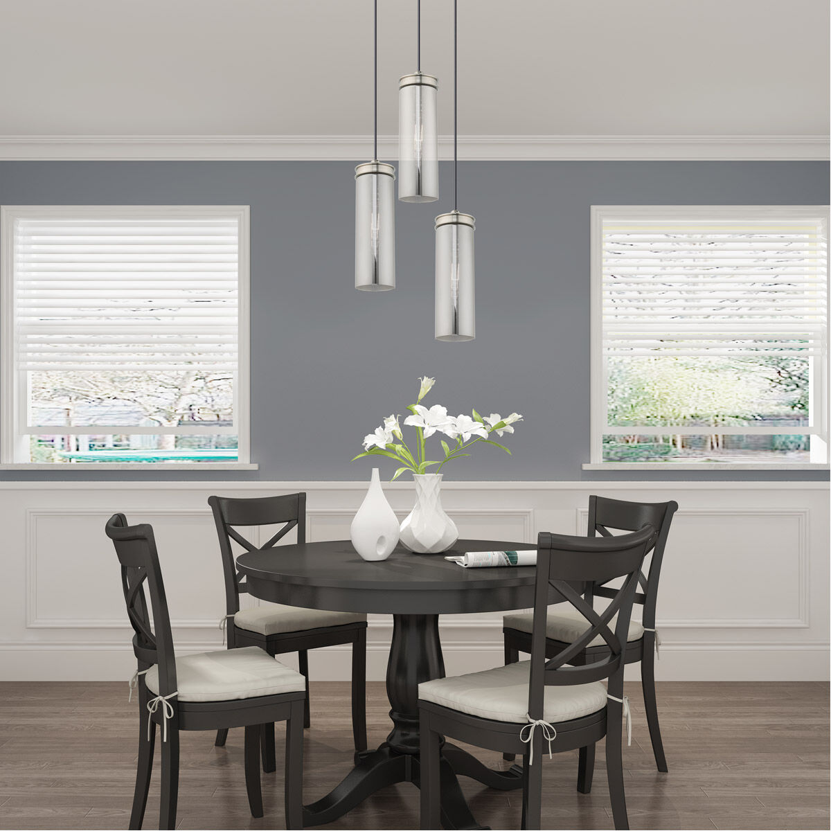 Art Glass 1 Light 5 inch Brushed Nickel Mini Pendant Ceiling Light