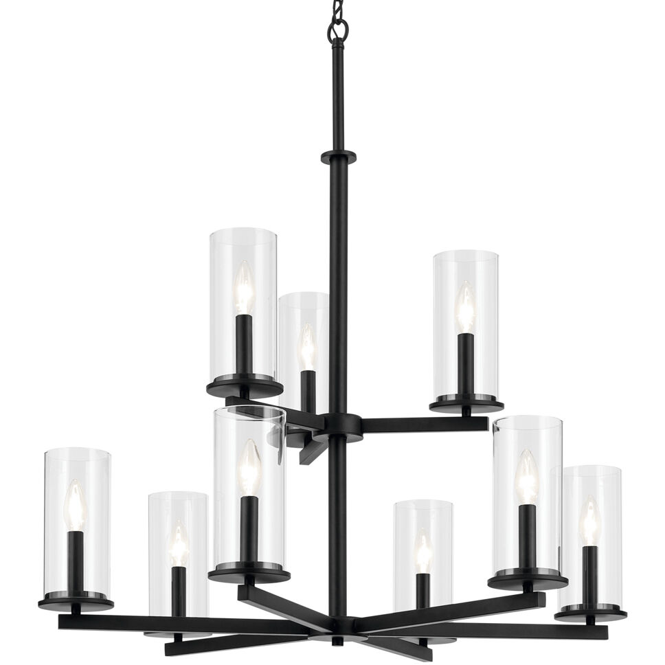 Crosby 9 Light Black Chandelier Ceiling Light