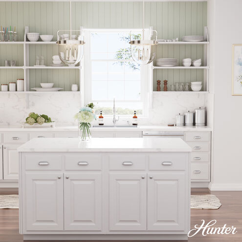 Karloff 3 Light 11.75 inch Brushed Nickel Pendant Ceiling Light