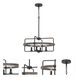 Rawlins 4 Light 20.5 inch Black Smith Chandelier Ceiling Light