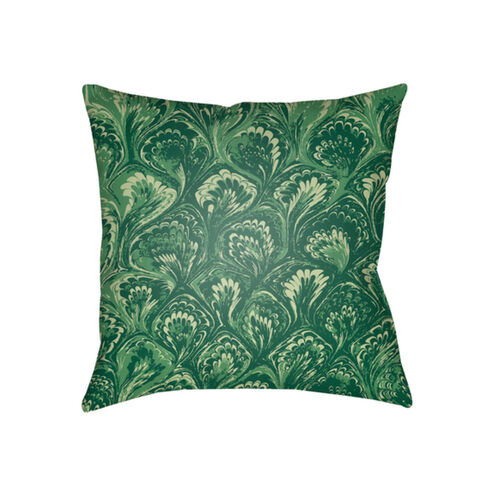 Textures 18 X 18 inch Mint and Grass Green Outdoor Throw Pillow
