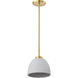 Collins 7.5 inch Brushed Brass Pendant Ceiling Light