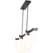 Cascata LED 8 inch Black and Brushed Brass Down Pendant Ceiling Light