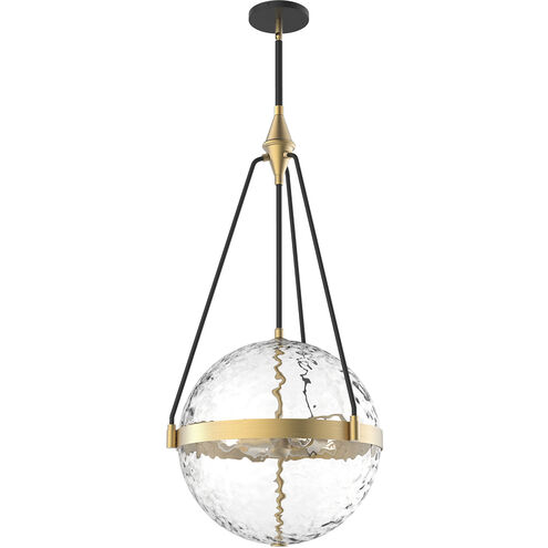 Alora Mood Harmony 4 Light 17.5 inch Brushed Gold Pendant Ceiling Light in Clear Water Glass