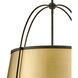 Clarke 4 Light 24.5 inch Black with Lacquered Dark Brass accents Chandelier Ceiling Light