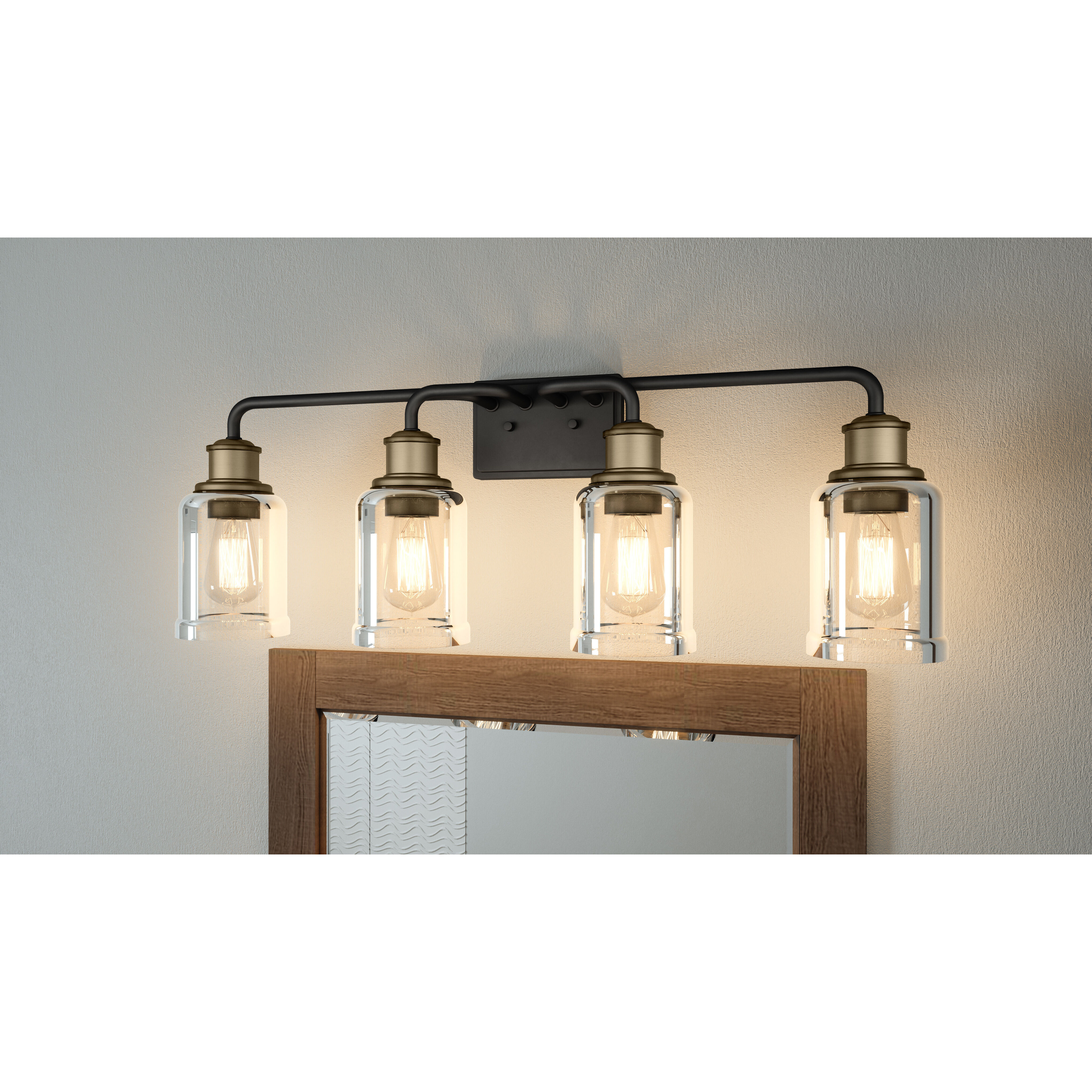 Cox 4 Light 29 inch Matte Black Bath Light Wall Light, Extra Large