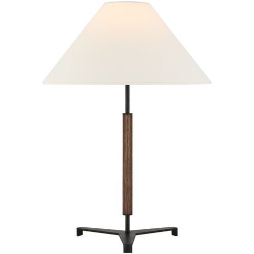 Ray Booth Amaya 28 inch 6.50 watt Weathered Iron and Dark Walnut Table Lamp Portable Light
