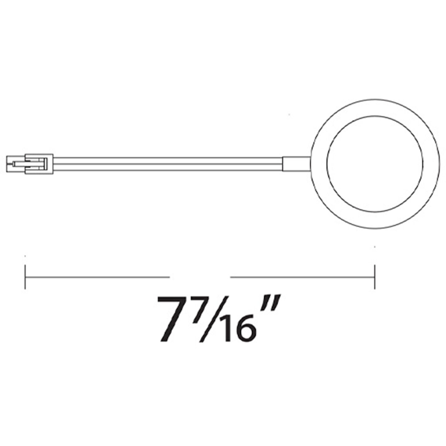 Line Voltage Puck Light LED Black Button Light, WAC Limited