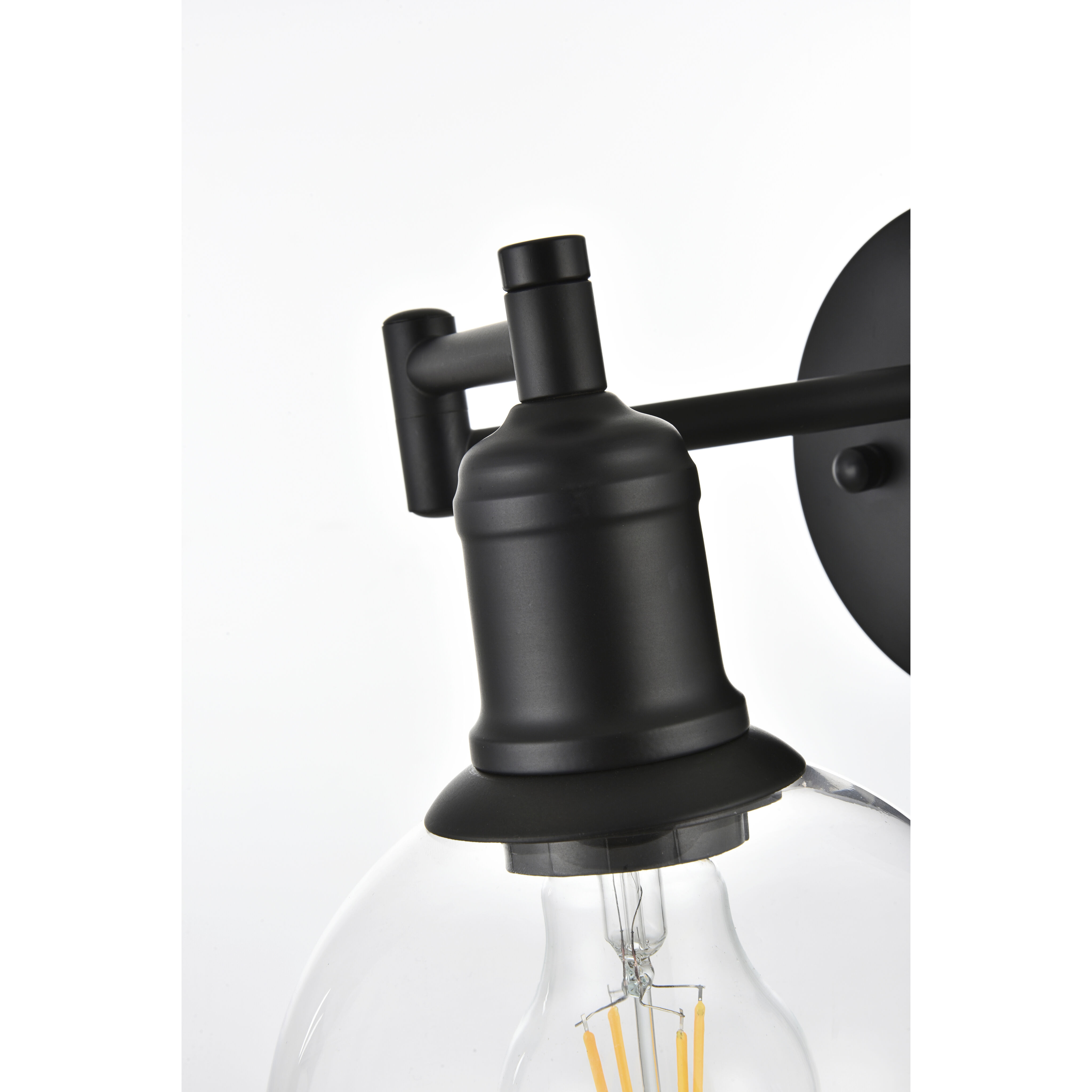 Davian 12 inch 40.00 watt Black Swing Arm Wall Sconce Wall Light