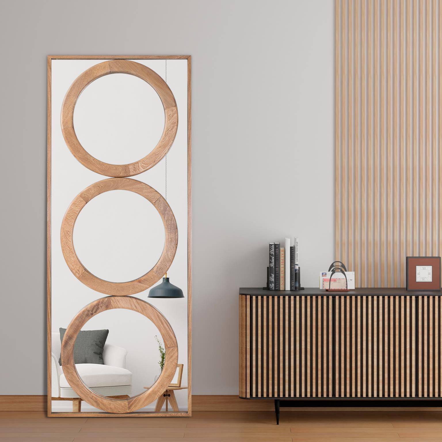 Balwani 71 X 31.5 inch Natural Mirror