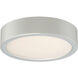 John LED 6 inch Silver Flush Mount Ceiling Light, Outdoor