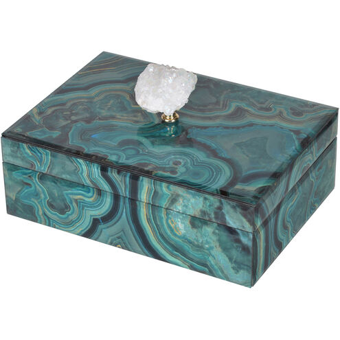 Bethany 9.7 inch Blue and Brown Decorative Box