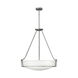 Hathaway LED 27 inch Antique Nickel Pendant Ceiling Light in Etched White