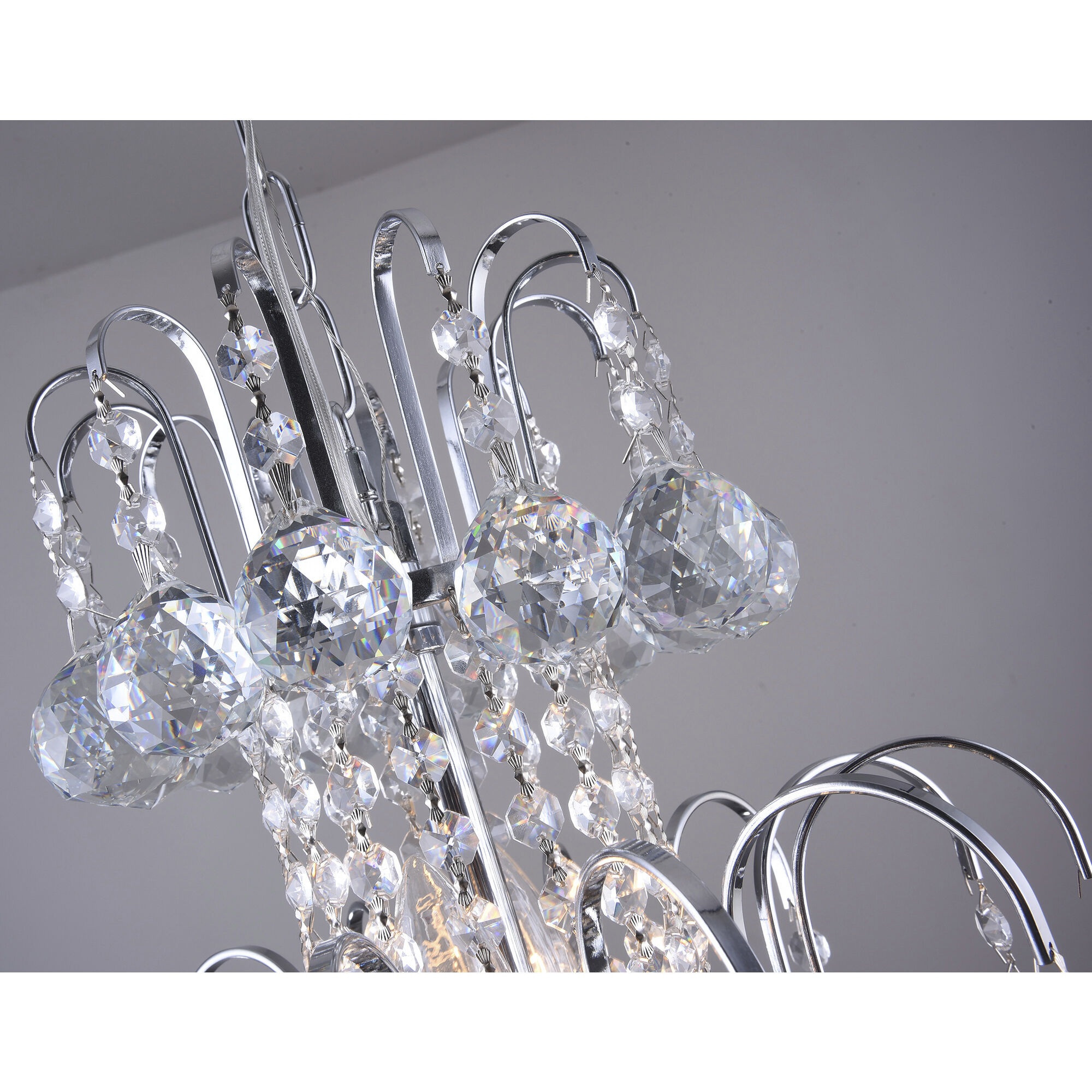 Canada 10 Light 19 inch Chrome Chandelier Ceiling Light