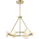 Zill LED 27.75 inch Lily Gold Chandelier Ceiling Light