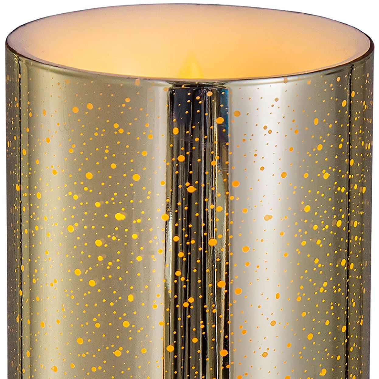 Speckled 8 X 4 inch LED Candle