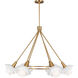 ED Ellen DeGeneres Rossie 6 Light 40 inch Burnished Brass Chandelier Ceiling Light