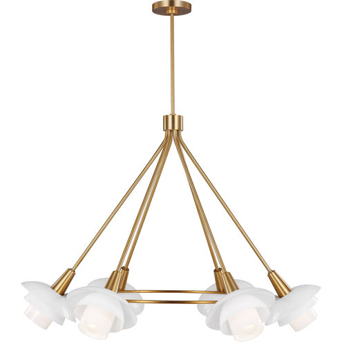 ED Ellen DeGeneres Rossie 6 Light 40 inch Burnished Brass Chandelier Ceiling Light