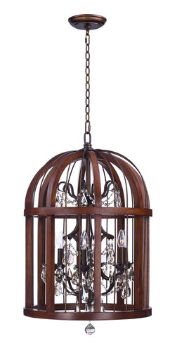 Miranda 6 Light 20 inch Antique Pecan and Bay Pendant Ceiling Light