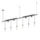 Suspenders LED 73 inch Satin Black Modular Pendant Composition Ceiling Light
