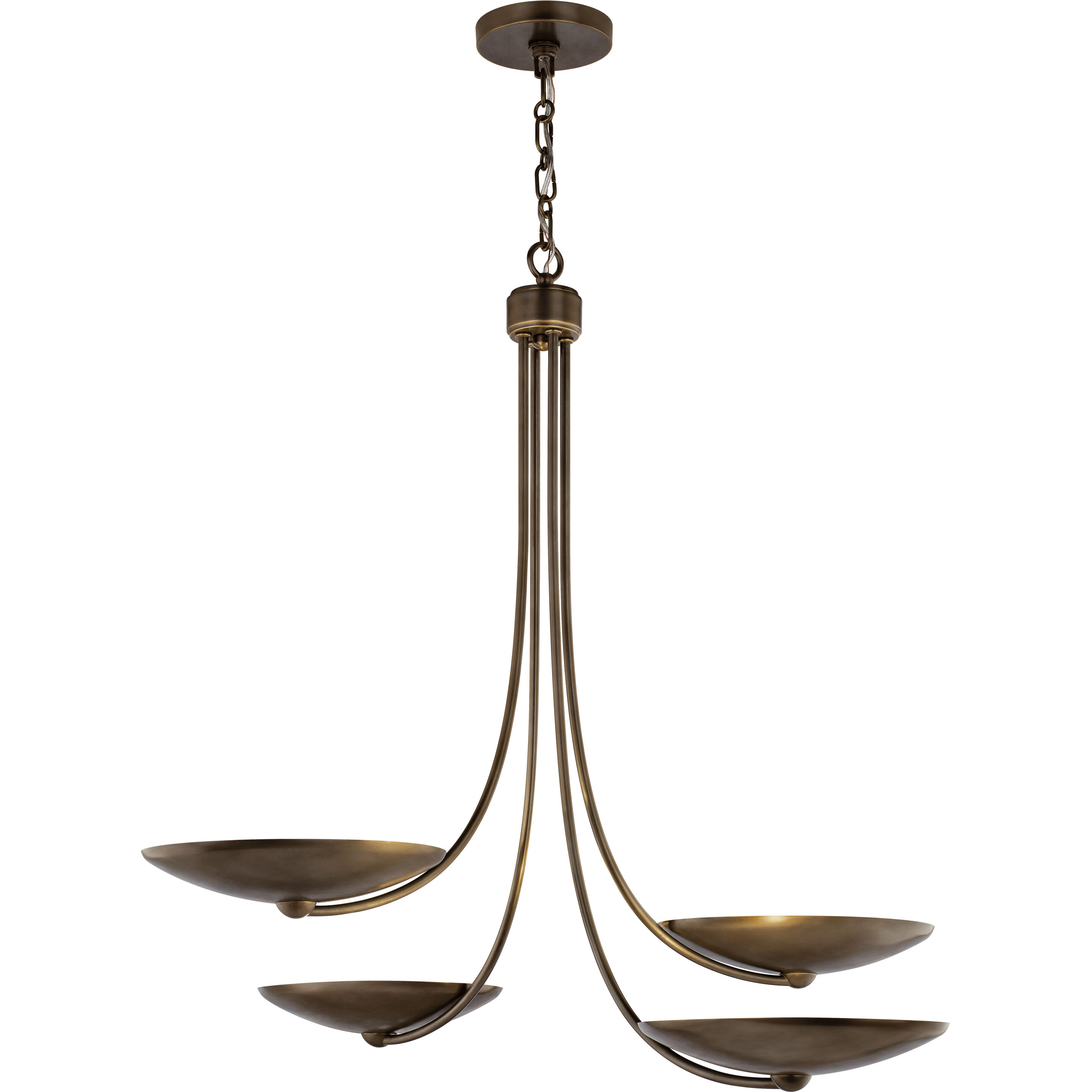 Palmela 4 Light Lacquered Bronze Chandelier Ceiling Light