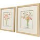 Wiry Poppies Pink and Orange and Green and White Framed Art, Propac