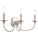 Cecil 3 Light 22 inch Brushed Nickel Vanity Light Wall Light
