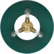 Orwell 3 Light 18.75 inch Brushed Champagne Bronze Flush Mount Ceiling Light in Pine Green