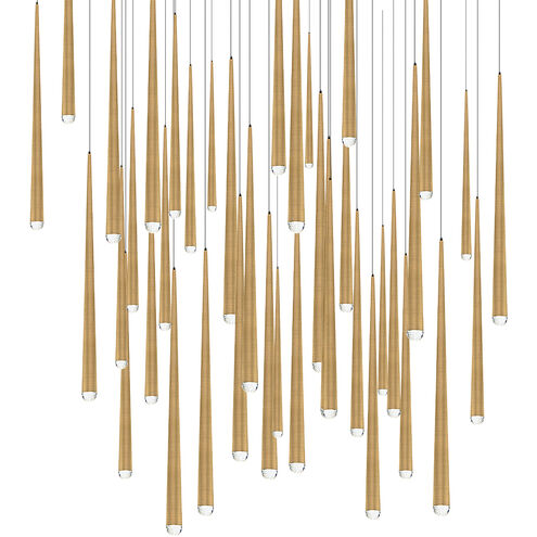 Cascade 41 Light 36 inch Aged Brass Multi-Light Pendant Ceiling Light