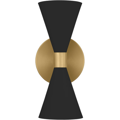 AERIN Albertine 2 Light 5 inch Midnight Black Bath Vanity Wall Sconce Wall Light