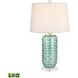 Caicos 25 inch 9.5 watt Green with Clear Table Lamp Portable Light in LED, 3-Way