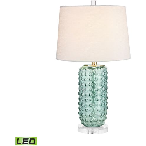Caicos 25 inch 9.5 watt Green with Clear Table Lamp Portable Light in LED, 3-Way