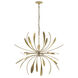 Dahlia 6 Light 32.7 inch Modern Brass Chandelier Ceiling Light