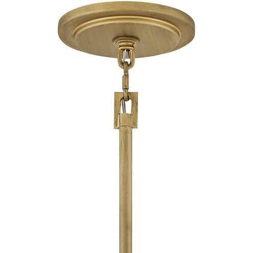 Simone LED 24 inch Burnished Gold Chandelier Ceiling Light in Alabaster, Multi Tier