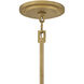 Simone LED 24 inch Burnished Gold Chandelier Ceiling Light in Alabaster, Multi Tier